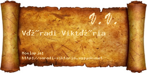 Váradi Viktória névjegykártya